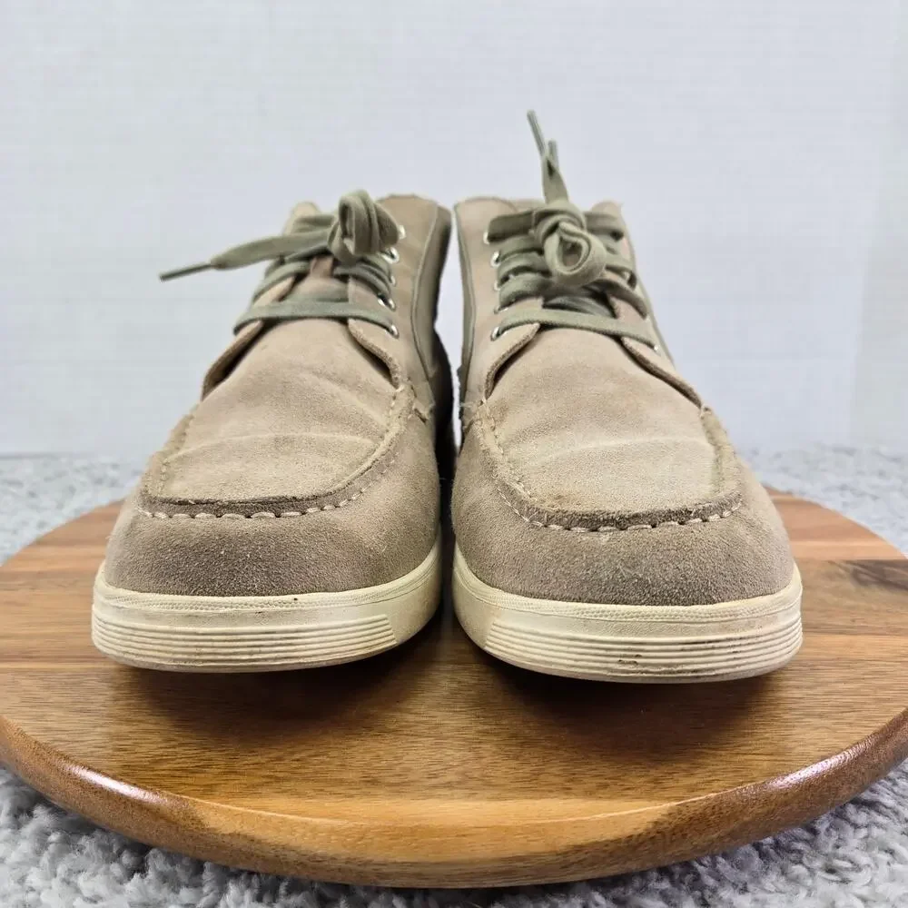 Cole Haan Mens 11M Tan Suede Leather Lace Up Moc Toe Casual Daily Chukka Boots